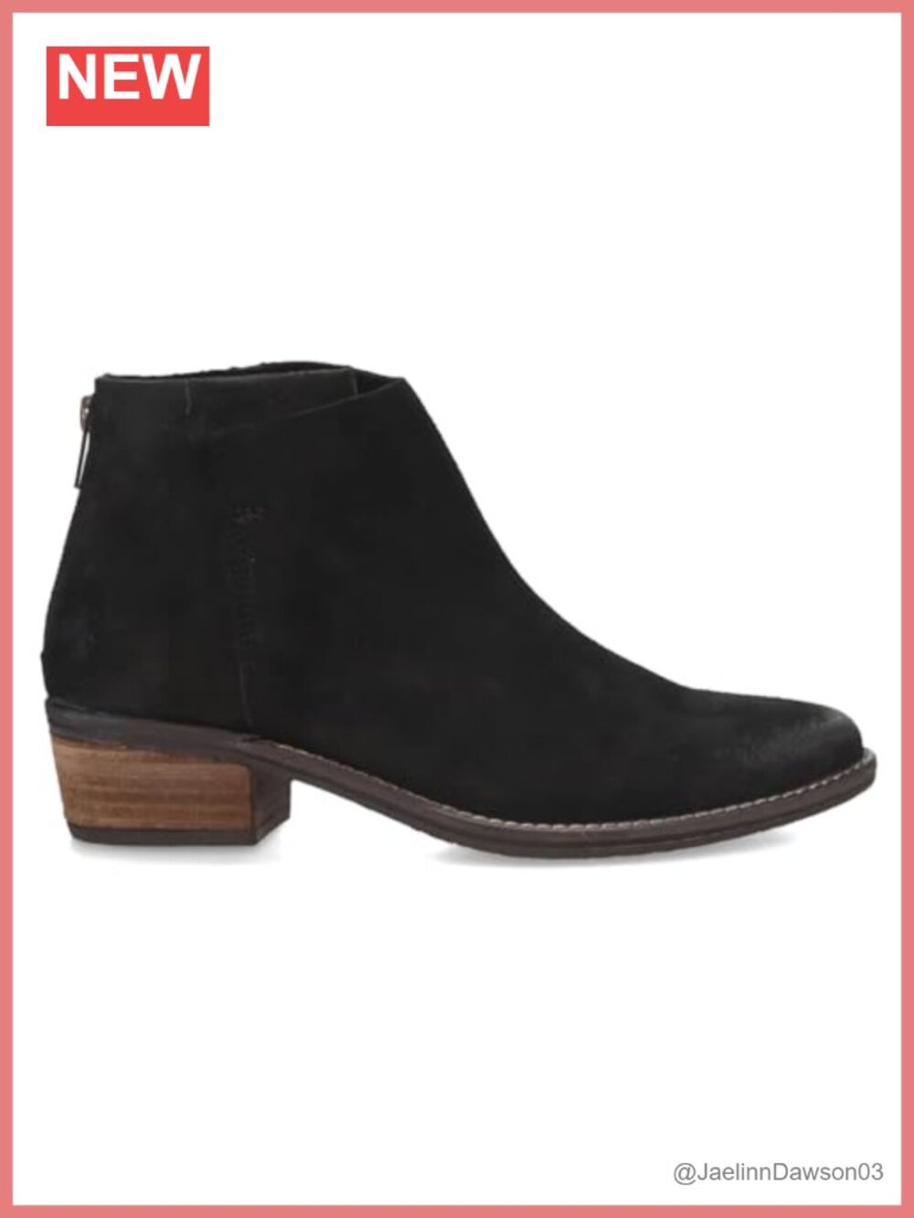 Suede Ankle Boots with Metal Zipper - Fashion Bootie